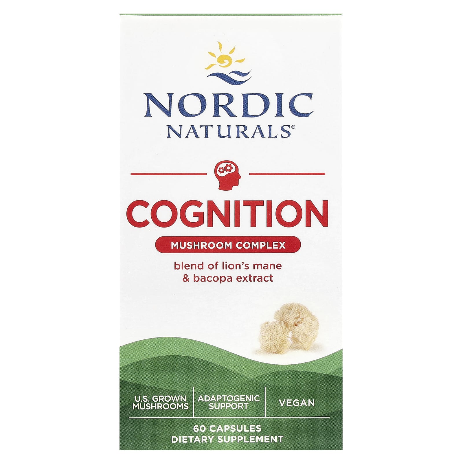Nordic Naturals, Cognition Mushroom Complex, 60 Capsules UPC 768990015700 | HiLife Vitamins